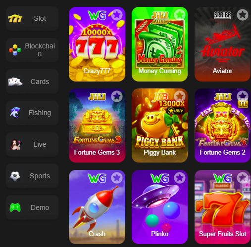 Main screen of luckyi8 game page for PK players - 4